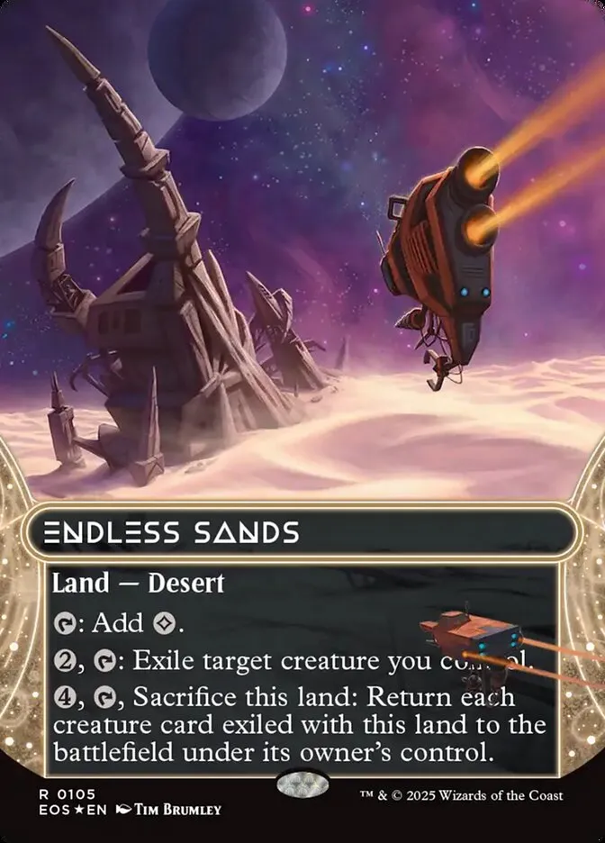 2025 Edge of Eternities: Stellar Sights Endless Sands #105 rare card image