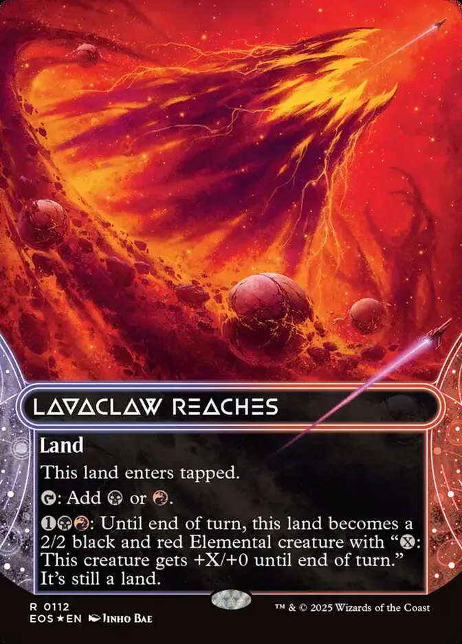 2025 Edge of Eternities: Stellar Sights Lavaclaw Reaches #112 rare card image