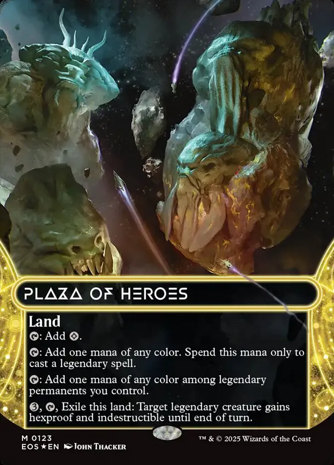 2025 Edge of Eternities: Stellar Sights Plaza of Heroes #123 mythic card image