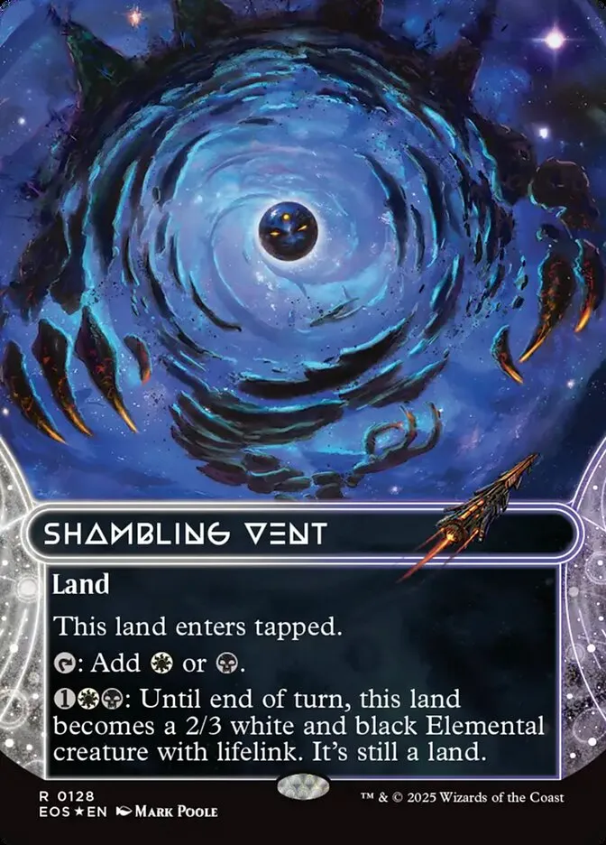 2025 Edge of Eternities: Stellar Sights Shambling Vent #128 rare card image