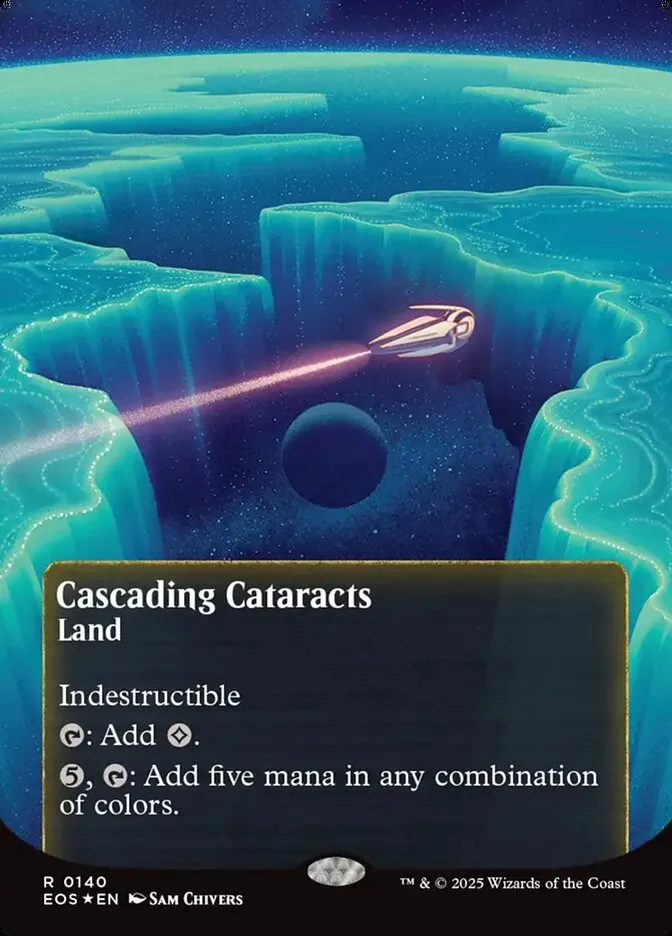 2025 Edge of Eternities: Stellar Sights Cascading Cataracts #140 rare card image