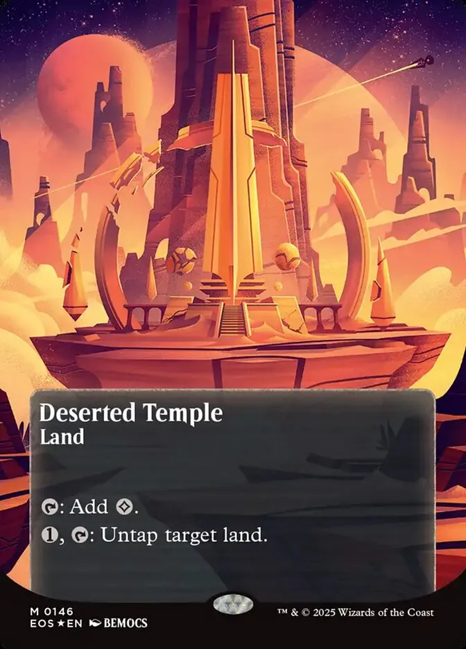 2025 Edge of Eternities: Stellar Sights Deserted Temple #146 mythic card image