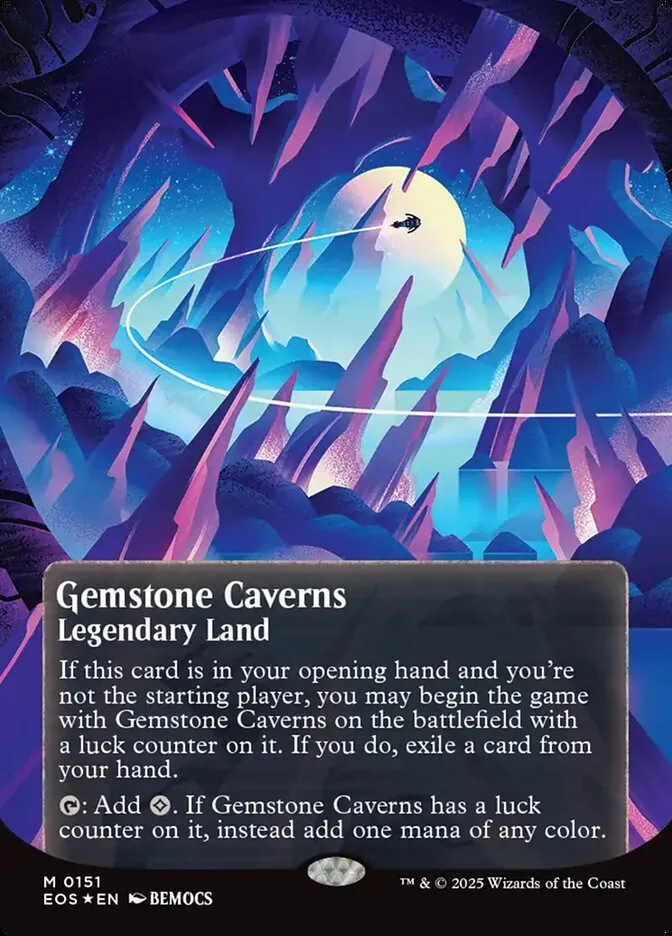 2025 Edge of Eternities: Stellar Sights Gemstone Caverns #151 mythic card image