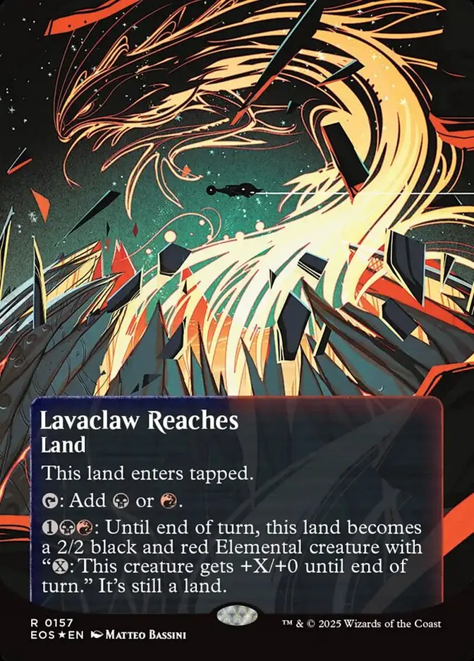 2025 Edge of Eternities: Stellar Sights Lavaclaw Reaches #157 rare card image