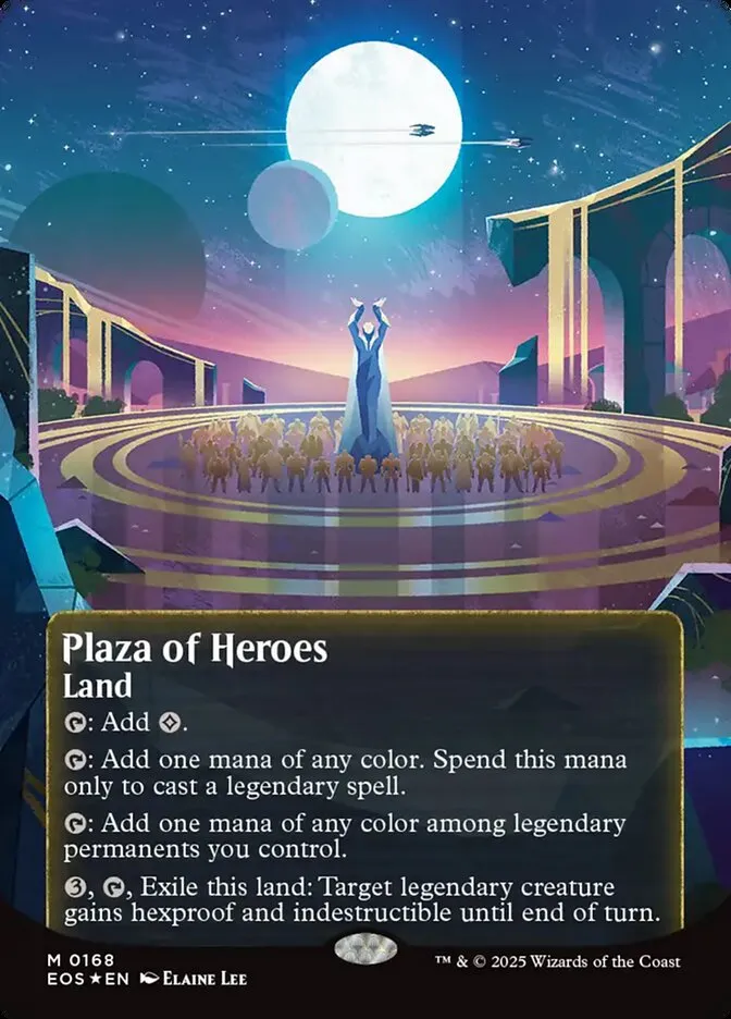2025 Edge of Eternities: Stellar Sights Plaza of Heroes #168 mythic card image