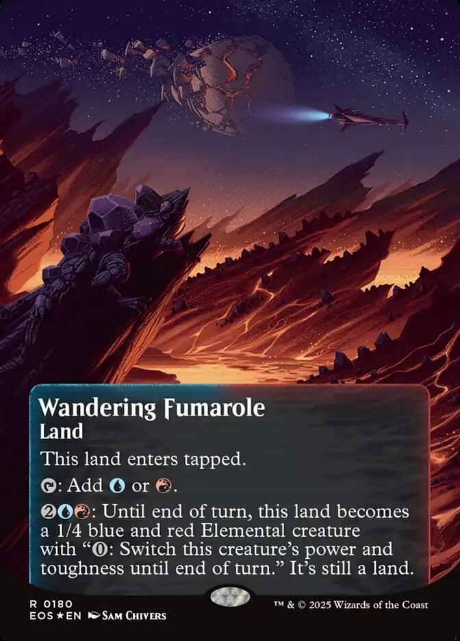 2025 Edge of Eternities: Stellar Sights Wandering Fumarole #180 rare card image