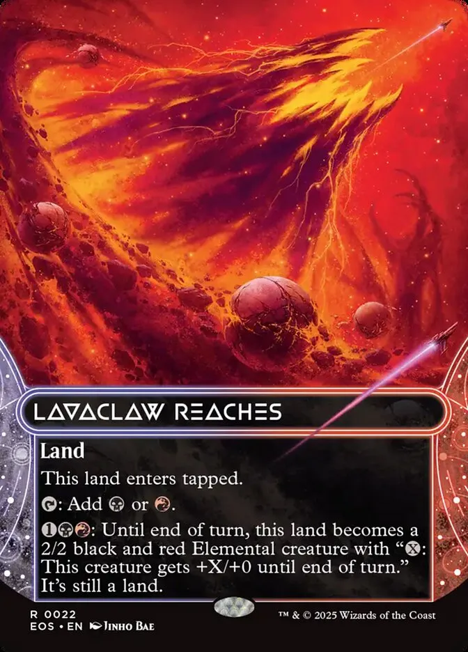 2025 Edge of Eternities: Stellar Sights Lavaclaw Reaches #22 rare card image