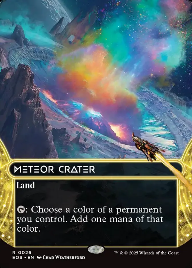 2025 Edge of Eternities: Stellar Sights Meteor Crater #26 rare card image