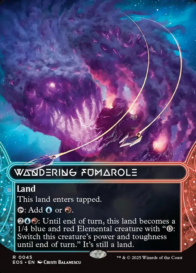 2025 Edge of Eternities: Stellar Sights Wandering Fumarole #45 rare card image