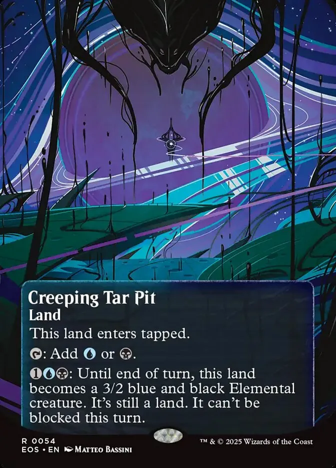 2025 Edge of Eternities: Stellar Sights Creeping Tar Pit #54 rare card image
