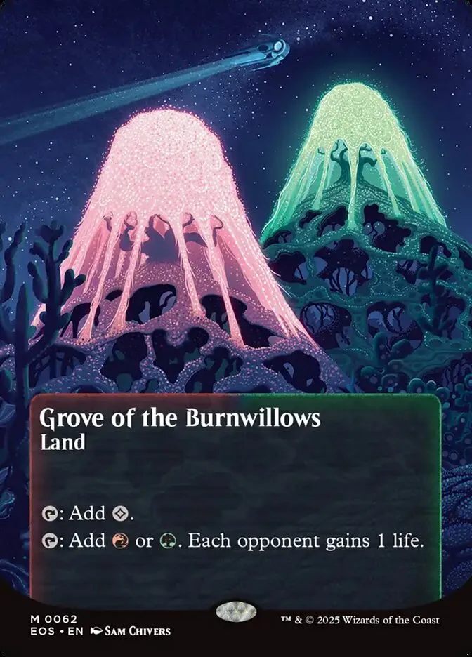 2025 Edge of Eternities: Stellar Sights Grove of the Burnwillows #62 mythic card image