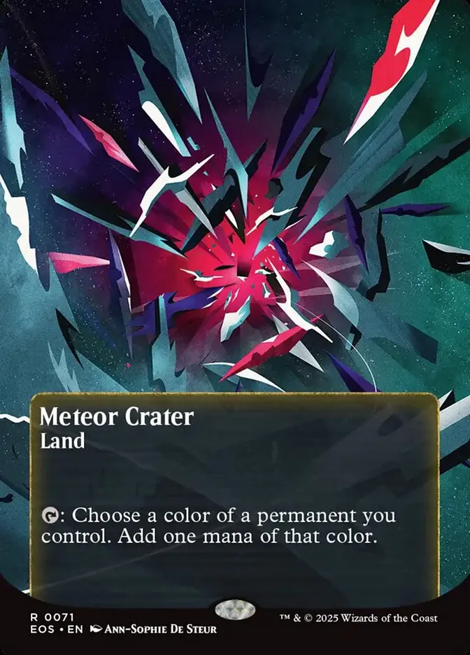 2025 Edge of Eternities: Stellar Sights Meteor Crater #71 rare card image