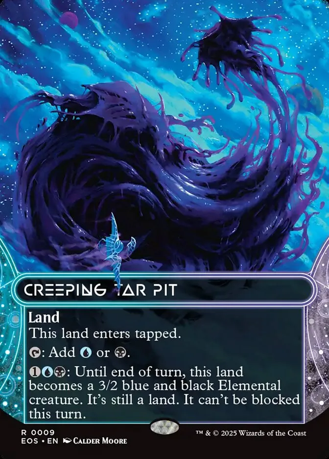 2025 Edge of Eternities: Stellar Sights Creeping Tar Pit #9 rare card image