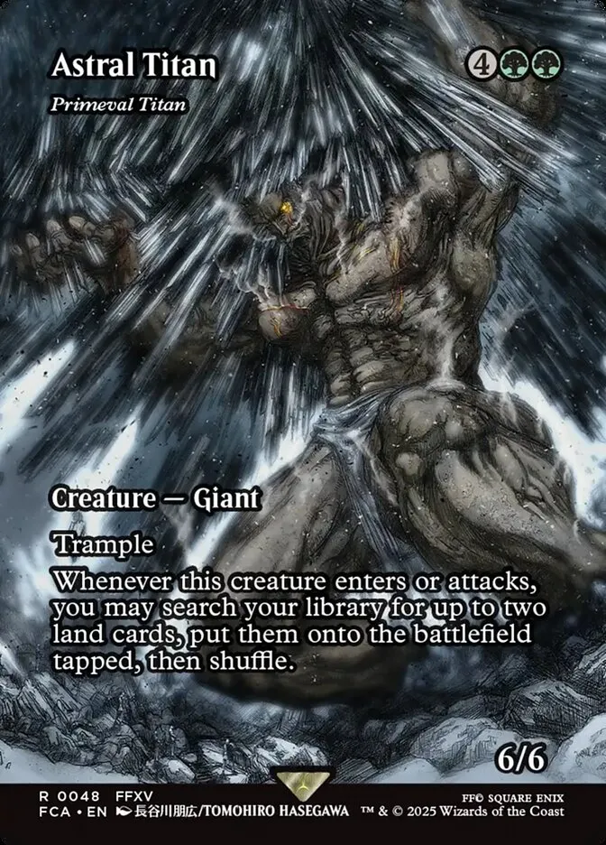 2025 Final Fantasy: Through the Ages Primeval Titan rare #48 rare card image