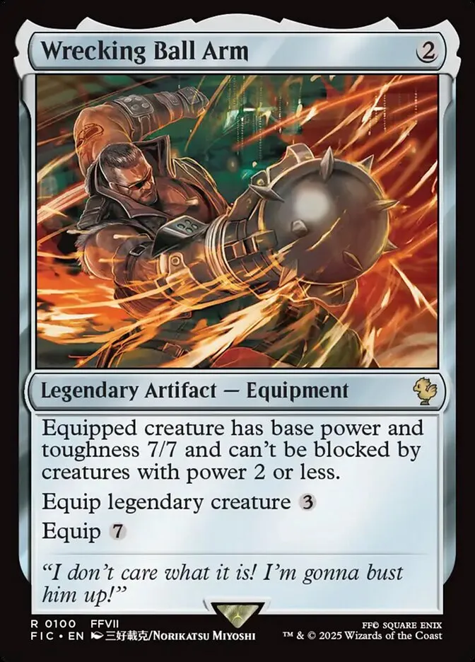 2025 Final Fantasy Commander Wrecking Ball Arm rare #100 rare card image