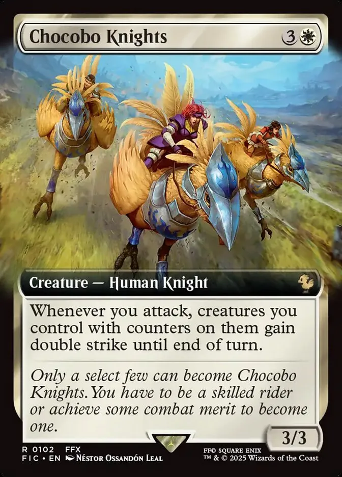 2025 Final Fantasy Commander Chocobo Knights [Extended Art Foil] rare #102 rare card image
