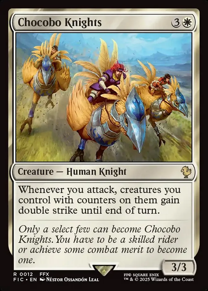 2025 Final Fantasy Commander Chocobo Knights [Foil] rare #12 rare card image