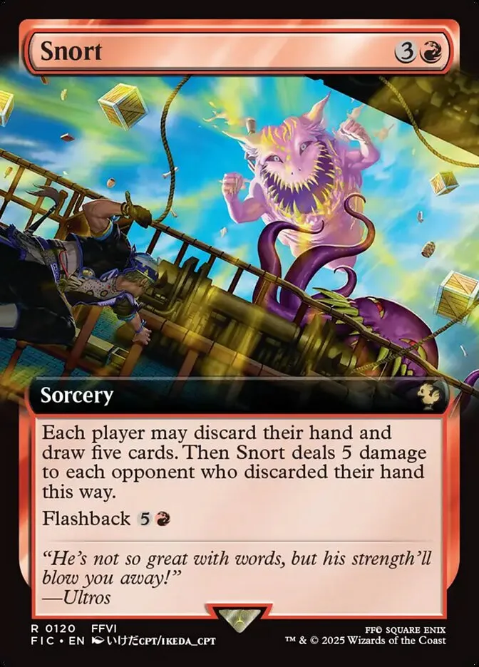 2025 Final Fantasy Commander Snort [Extended Art Foil] rare #120 rare card image
