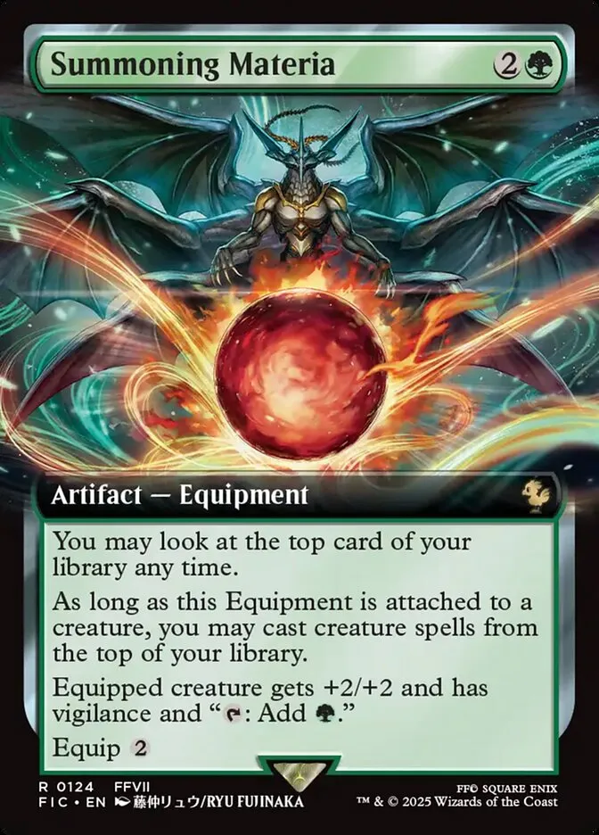 2025 Final Fantasy Commander Summoning Materia [Extended Art Foil] rare #124 rare card image
