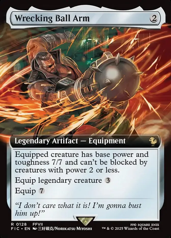 2025 Final Fantasy Commander Wrecking Ball Arm [Extended Art Foil] rare #128 rare card image