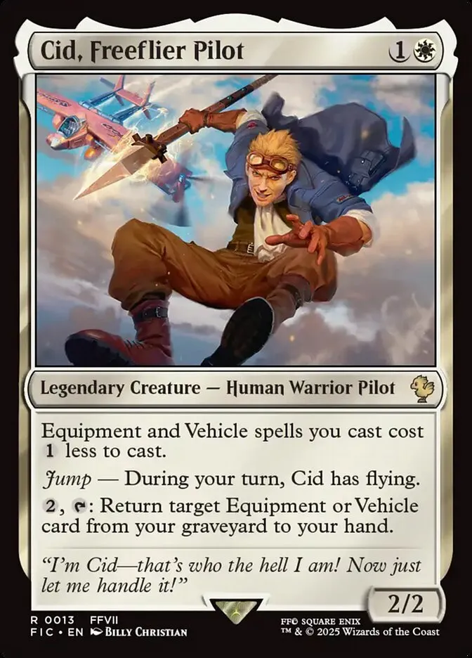 2025 Final Fantasy Commander Cid, Freeflier Pilot [Foil] rare #13 rare card image