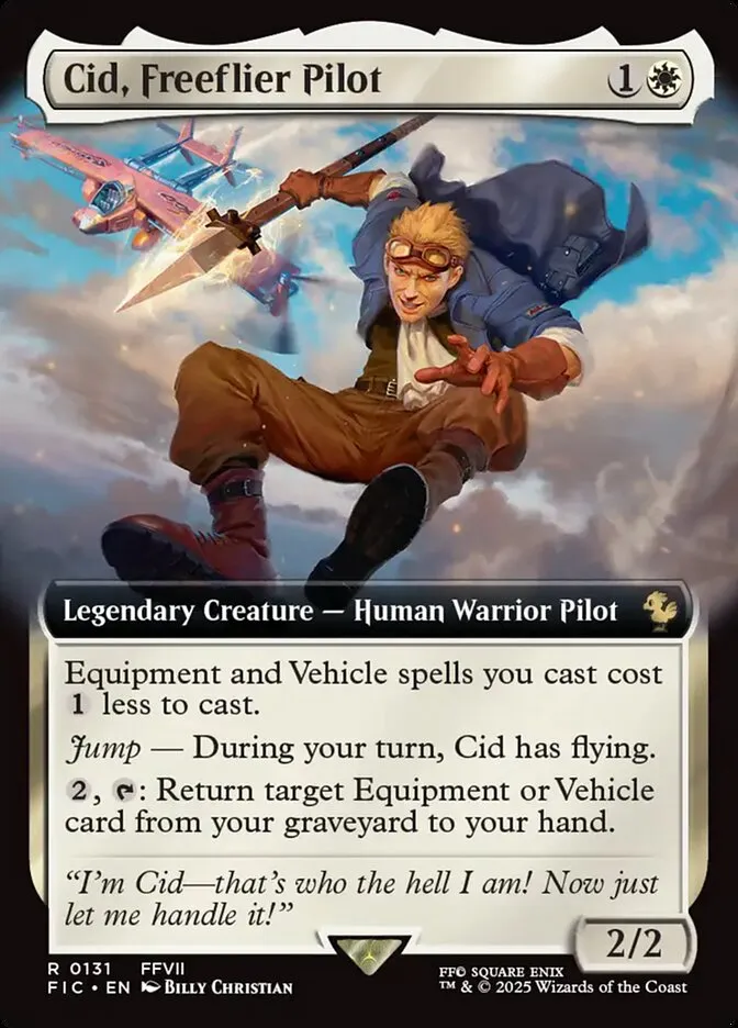 2025 Final Fantasy Commander Cid, Freeflier Pilot [Extended Art Foil] rare #131 rare card image