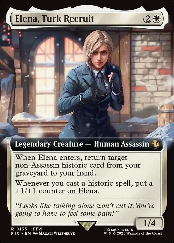 2025 Final Fantasy Commander Elena, Turk Recruit [Extended Art Foil] rare #133 rare card image