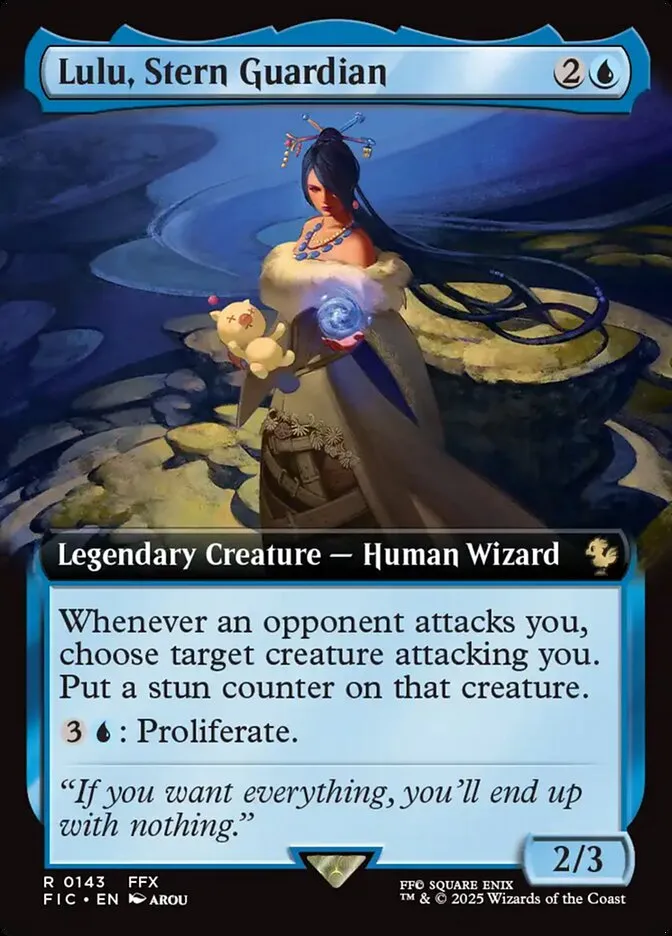 2025 Final Fantasy Commander Lulu, Stern Guardian [Extended Art Foil] rare #143 rare card image