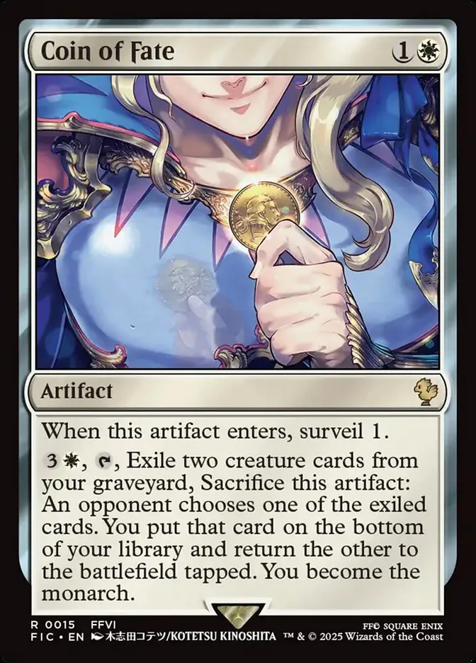 2025 Final Fantasy Commander Coin of Fate [Foil] rare #15 rare card image