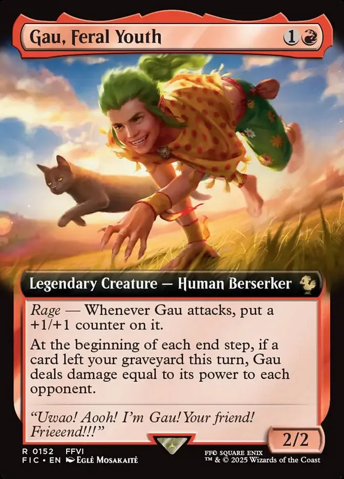 2025 Final Fantasy Commander Gau, Feral Youth [Extended Art Foil] rare #152 rare card image