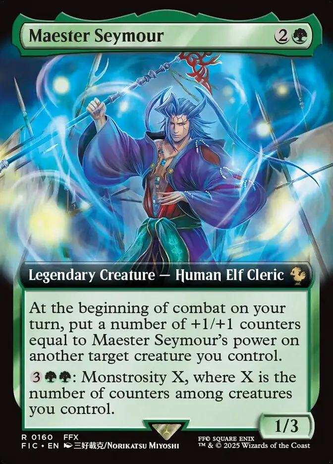2025 Final Fantasy Commander Maester Seymour [Extended Art Foil] rare #160 rare card image