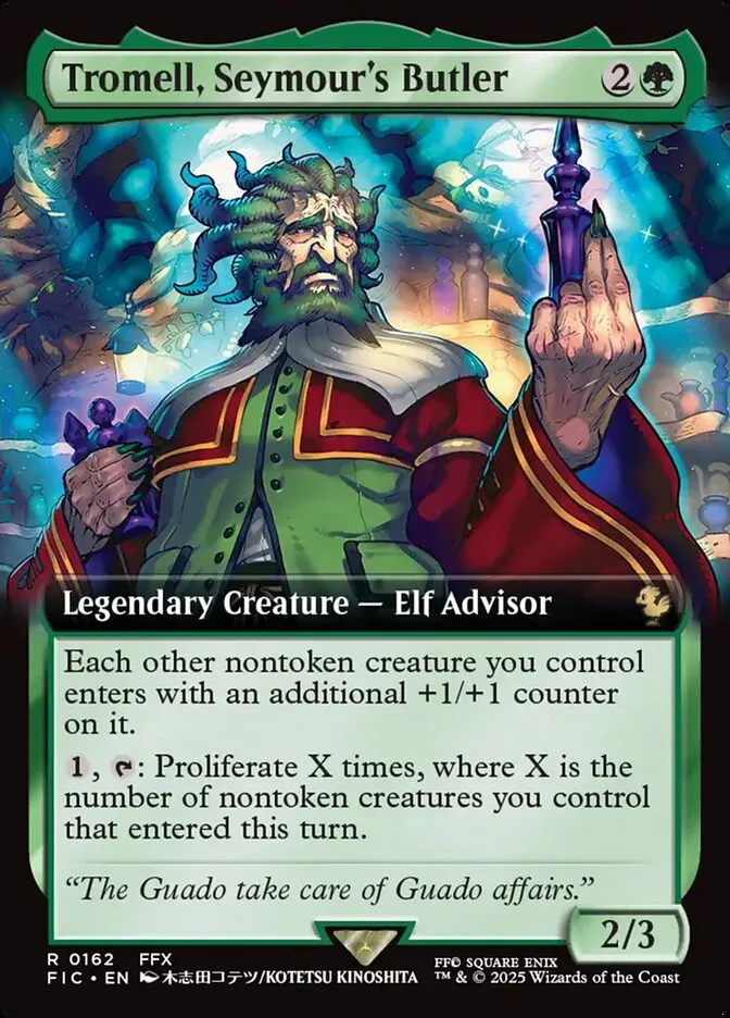 2025 Final Fantasy Commander Tromell, Seymour's Butler [Extended Art Foil] rare #162 rare card image