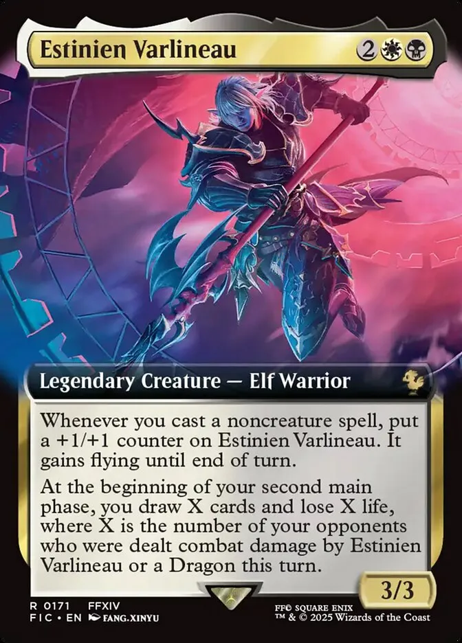 2025 Final Fantasy Commander Estinien Varlineau [Extended Art Foil] rare #171 rare card image