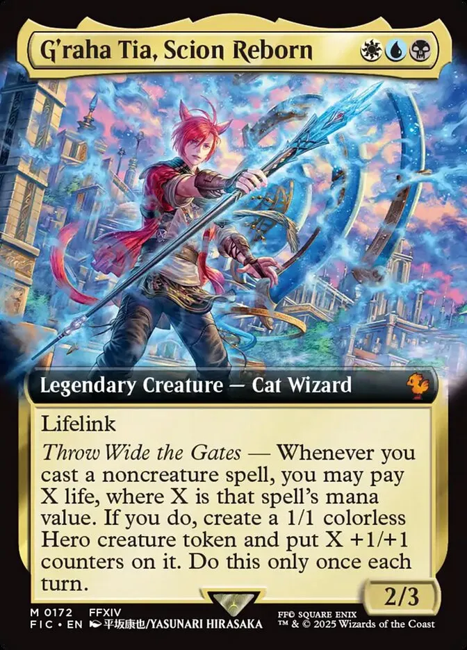 2025 Final Fantasy Commander G'raha Tia, Scion Reborn [Extended Art Foil] mythic #172 mythic card image