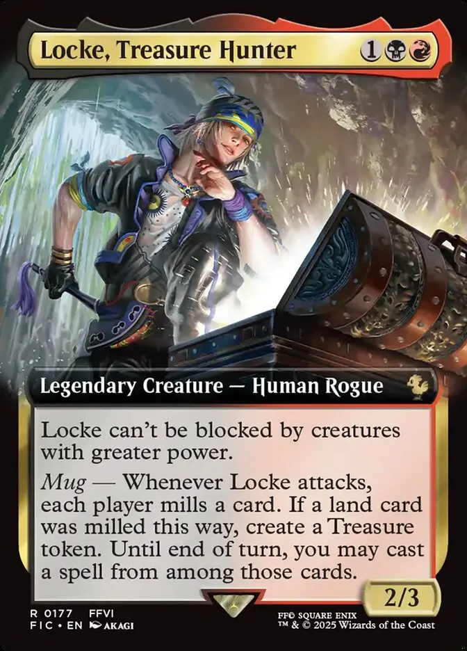 2025 Final Fantasy Commander Locke, Treasure Hunter [Extended Art Foil] rare #177 rare card image