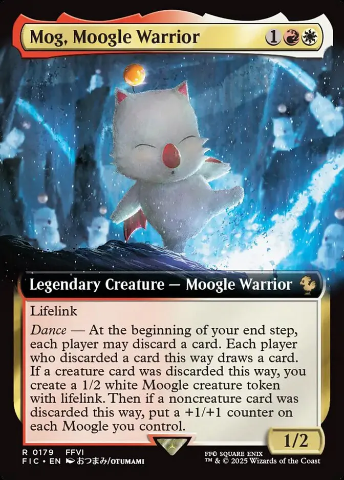 2025 Final Fantasy Commander Mog, Moogle Warrior [Extended Art Foil] rare #179 rare card image