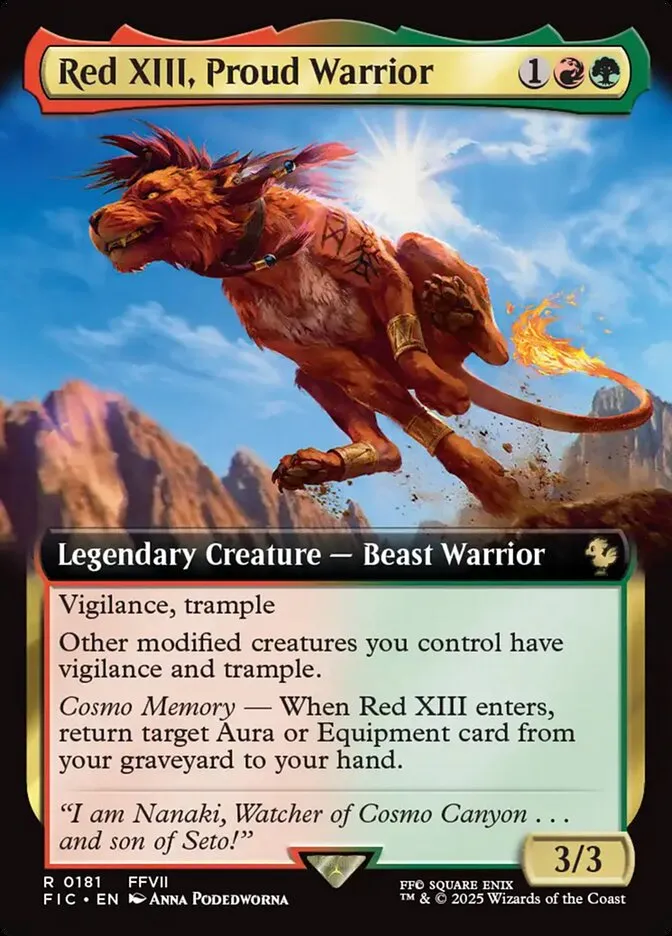 2025 Final Fantasy Commander Red XIII, Proud Warrior #181 rare card image