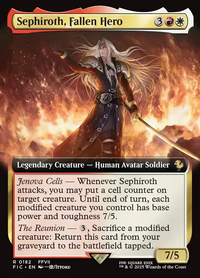 2025 Final Fantasy Commander Sephiroth, Fallen Hero #182 rare card image