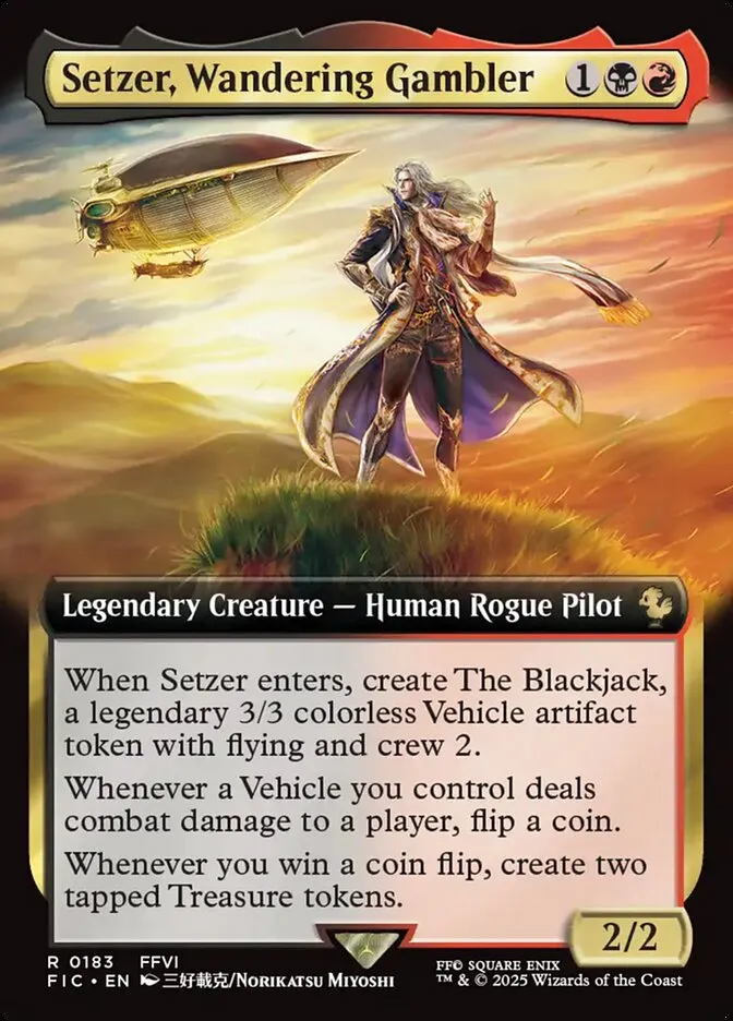 2025 Final Fantasy Commander Setzer, Wandering Gambler #183 rare card image