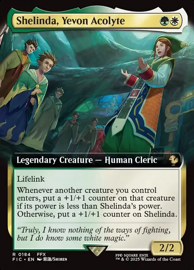 2025 Final Fantasy Commander Shelinda, Yevon Acolyte #184 rare card image