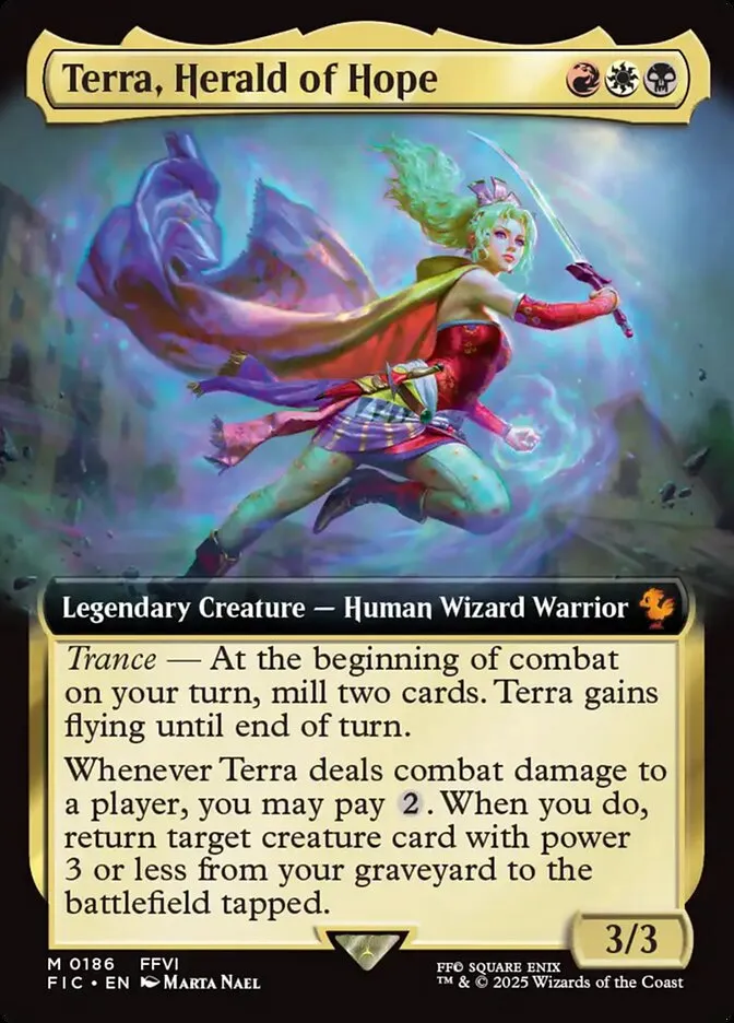 2025 Final Fantasy Commander Terra, Herald of Hope #186 mythic card image