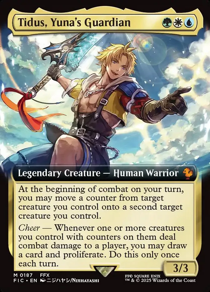 2025 Final Fantasy Commander Tidus, Yuna's Guardian #187 mythic card image