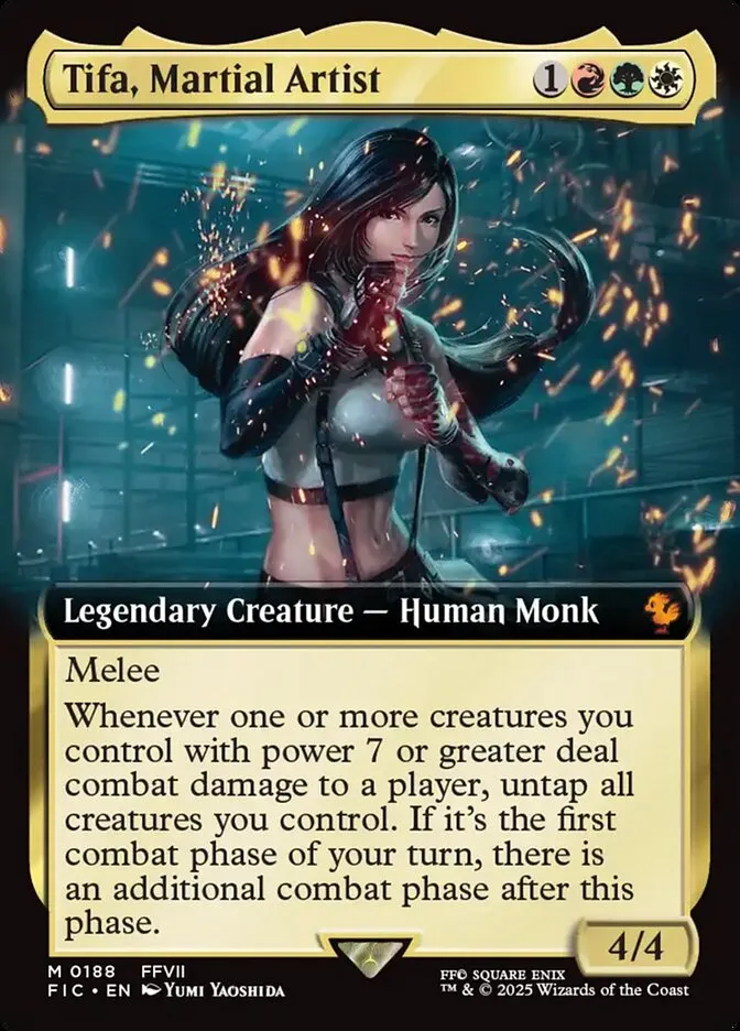 2025 Final Fantasy Commander Tifa, Martial Artist [Extended Art Foil] mythic #188 mythic card image