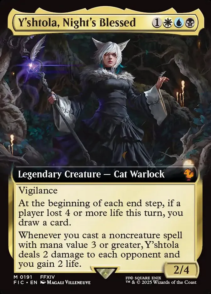 2025 Final Fantasy Commander Y'shtola, Night's Blessed [Extended Art Foil] mythic #191 mythic card image
