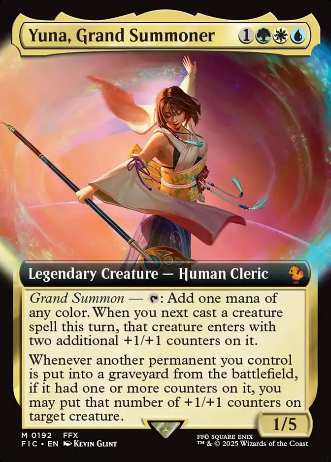 2025 Final Fantasy Commander Yuna, Grand Summoner #192 mythic card image