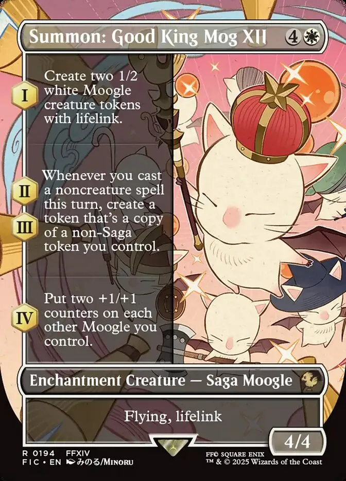 2025 Final Fantasy Commander Summon: Good King Mog XII [Borderless Foil] rare #194 rare card image