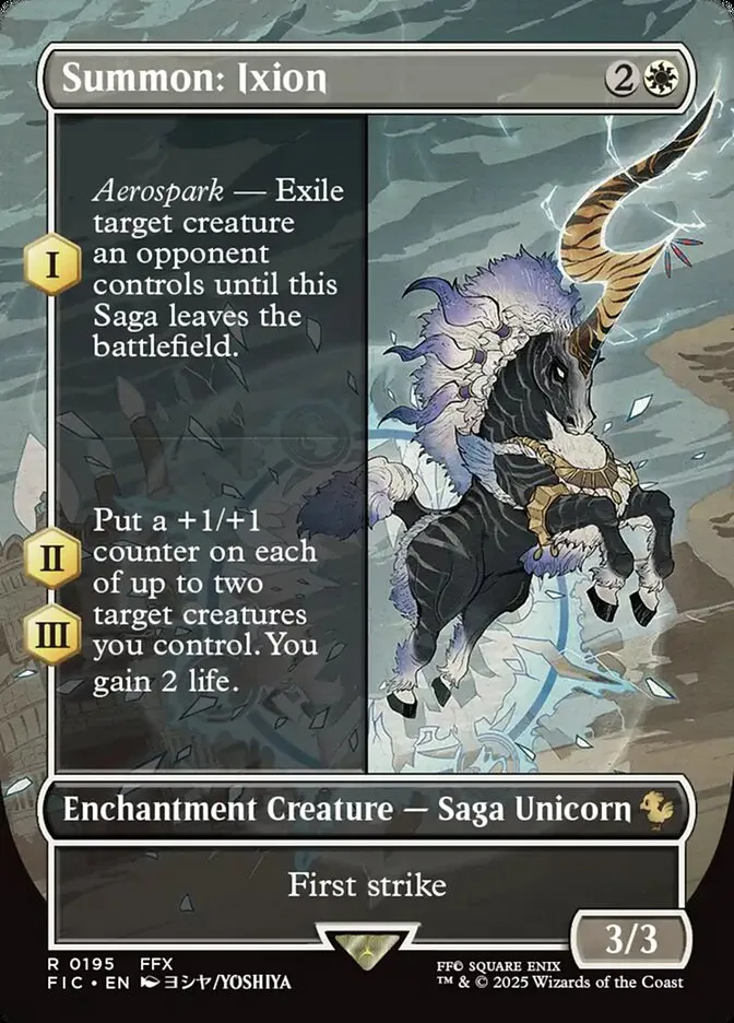 2025 Final Fantasy Commander Summon: Ixion [Borderless Foil] rare #195 rare card image