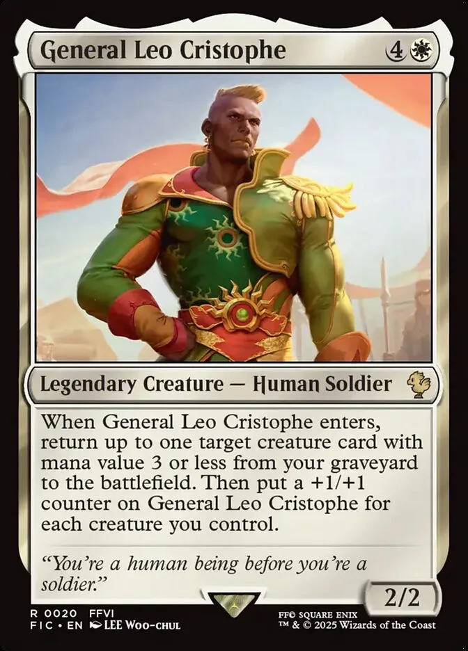 2025 Final Fantasy Commander General Leo Cristophe [Foil] rare #20 rare card image