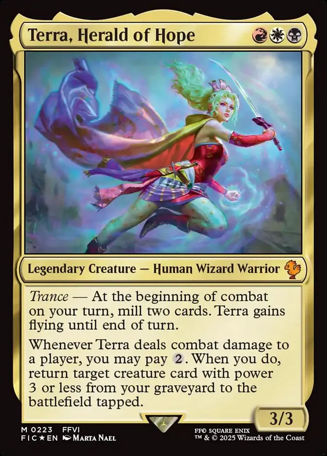 2025 Final Fantasy Commander Terra, Herald of Hope mythic #223 mythic card image