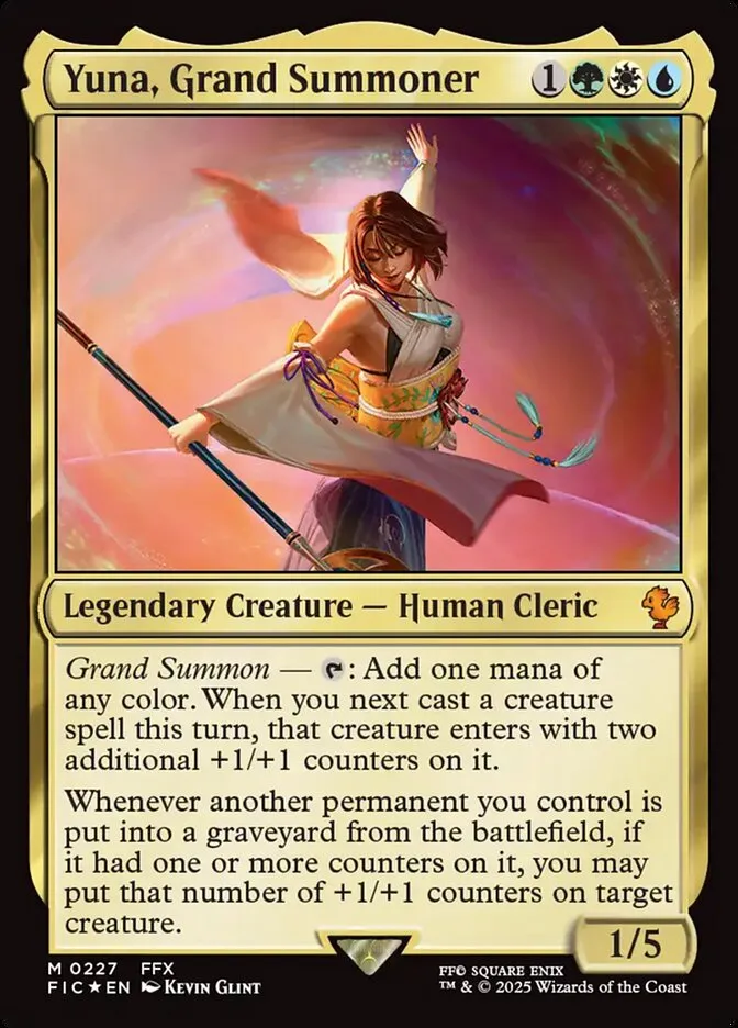 2025 Final Fantasy Commander Yuna, Grand Summoner mythic #227 mythic card image